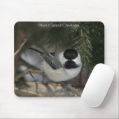 Schwarze Chickadee Mousepad (Mit Mouse)