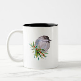 Schwarze Chickadewasser Zweifarbige Tasse
