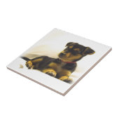Schwarze Chihuahua-Fliese Fliese (Seite)