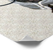 Schwarze Chihuahua mit Brillen-Foto Poster (Ecke)