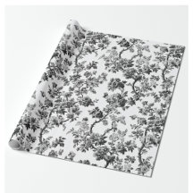 Schwarze Chinoiserie-Blumen-Toile-Gartenparty-Verp