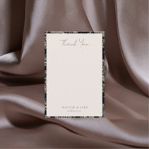 Schwarze Chinoiserie Elegante Hochzeits-Dankeskart