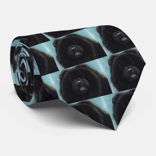 Schwarze Chow-Chow Chow-Chow ursprüngliche Krawatte (Gerollt)