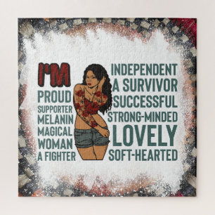 Schwarze Christliche Melanin-Schwesternmagie Puzzle