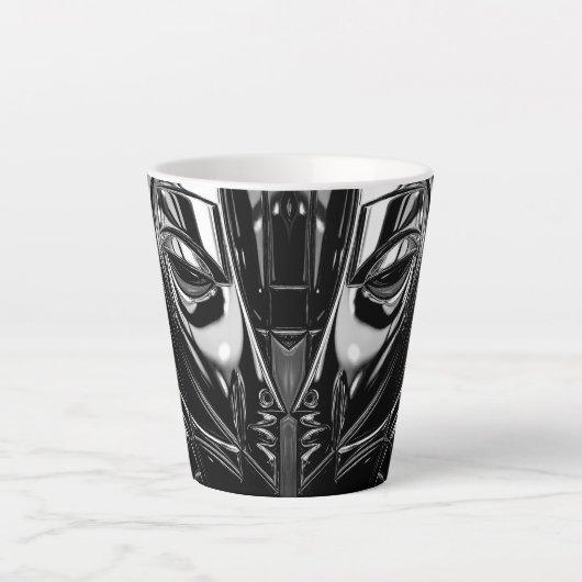 Schwarze Chrome Muse Milchtasse (Vorderseite)