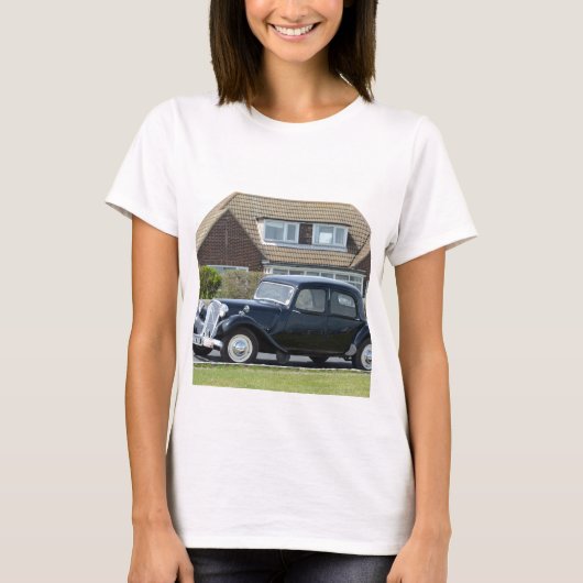Schwarze Citroen-Zugkraft Avant T-Shirt (Vorderseite)