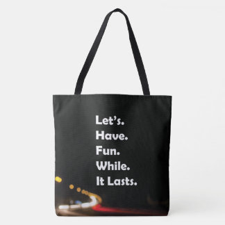 Schwarze City-Ästhetik-Zitat-Tasche Tasche