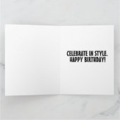 SCHWARZE CLASSIC-GEBURTSTAGSKARTEN KARTE (Innenseite)