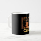 Schwarze Cna Krankenschwester Stark Afro Afroameri Kaffeetasse (Vorderseite Links)