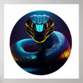 schwarze Cobra Schlange in deinem Gesicht Poster (Vorne)