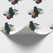Schwarze Cockatoogeschenkverpackung Geschenkpapier (Ecke)