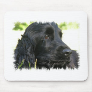 Schwarze Cocker spaniel-Hundemausunterlage Mousepad