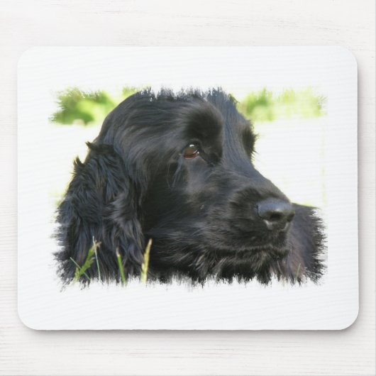 Schwarze Cocker spaniel-Hundemausunterlage Mousepad (Vorne)