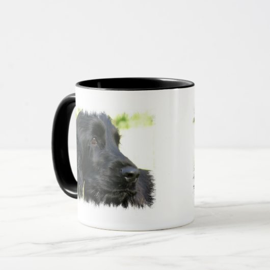 Schwarze Cockerspaniel-Hundekaffee-Tasse Tasse (Vorderseite Links)