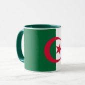 Schwarze Combo-Tasse mit algerischer Flagge Tasse (Vorderseite Links)