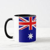 Schwarze Combo-Tasse mit australischer Flagge Tasse (Links)