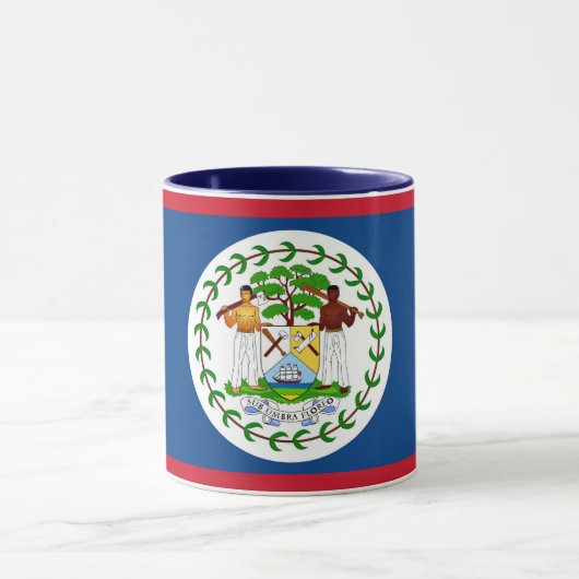 Schwarze Combo-Tasse mit Belize-Flagge Tasse (Zentrum)