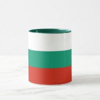 Schwarze Combo-Tasse mit bulgarischer Flagge