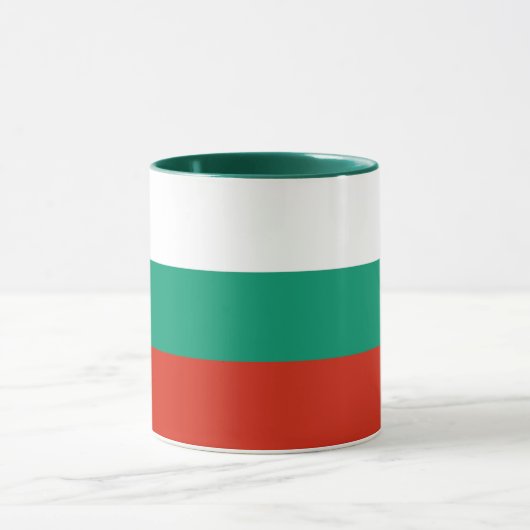 Schwarze Combo-Tasse mit bulgarischer Flagge Tasse (Zentrum)