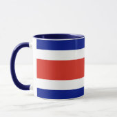 Schwarze Combo-Tasse mit der Flagge Costa Ricas Tasse (Links)