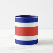 Schwarze Combo-Tasse mit der Flagge Costa Ricas Tasse (Zentrum)