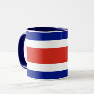 Schwarze Combo-Tasse mit der Flagge Costa Ricas Tasse