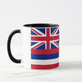 Schwarze Combo-Tasse mit der Flagge Hawaiis, USA Tasse (Links)