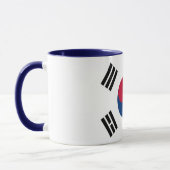 Schwarze Combo-Tasse mit der Flagge Südkoreas Tasse (Links)