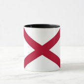 Schwarze Combo-Tasse mit der Flagge von Alabama, U Tasse (Zentrum)