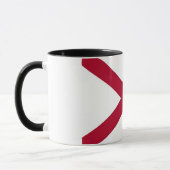 Schwarze Combo-Tasse mit der Flagge von Alabama, U Tasse (Links)