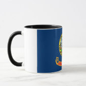 Schwarze Combo-Tasse mit der Flagge von Idaho, USA Tasse (Links)