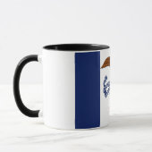 Schwarze Combo-Tasse mit der Flagge von Iowa, USA Tasse (Links)