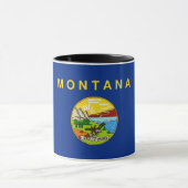 Schwarze Combo-Tasse mit der Flagge von Montana, U Tasse (Zentrum)
