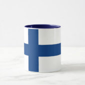 Schwarze Combo-Tasse mit finnischer Flagge Tasse (Zentrum)