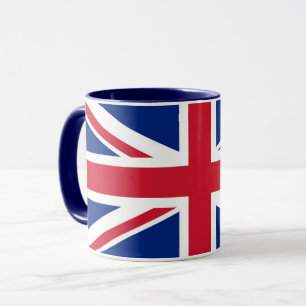 Schwarze Combo-Tasse mit Flagge des Vereinigten K Tasse