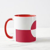 Schwarze Combo-Tasse mit grönländischer Flagge Tasse (Links)
