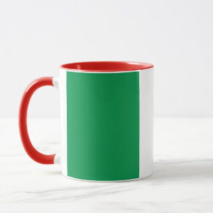 Schwarze Combo-Tasse mit italienischer Flagge Tasse