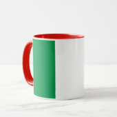Schwarze Combo-Tasse mit italienischer Flagge Tasse (Vorderseite Links)