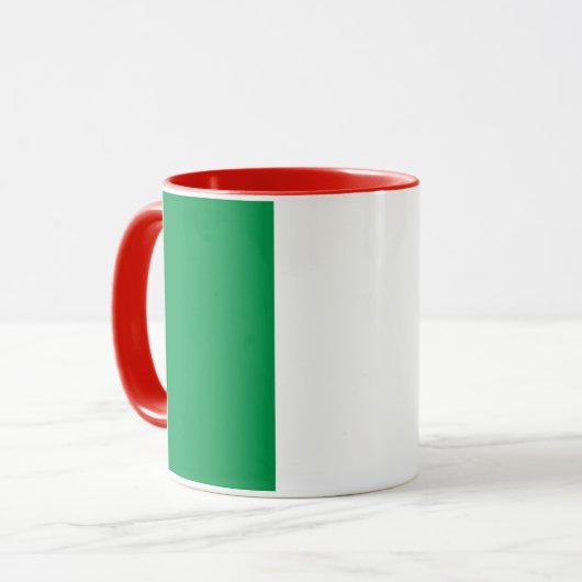 Schwarze Combo-Tasse mit italienischer Flagge Tasse (Vorderseite Links)