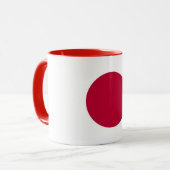 Schwarze Combo-Tasse mit japanischer Flagge Tasse (Vorderseite Links)
