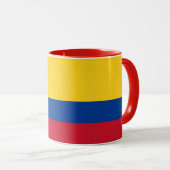 Schwarze Combo-Tasse mit kolumbianischer Flagge Tasse (VorderseiteRechts)