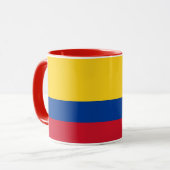 Schwarze Combo-Tasse mit kolumbianischer Flagge Tasse (Vorderseite Links)