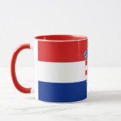 Schwarze Combo-Tasse mit kroatischer Flagge Tasse (Links)