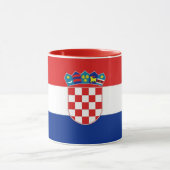 Schwarze Combo-Tasse mit kroatischer Flagge Tasse (Zentrum)