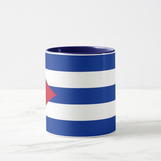 Schwarze Combo-Tasse mit kubanischer Flagge Tasse (Zentrum)