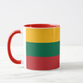 Schwarze Combo-Tasse mit litauischer Flagge Tasse (Links)