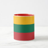 Schwarze Combo-Tasse mit litauischer Flagge Tasse (Zentrum)