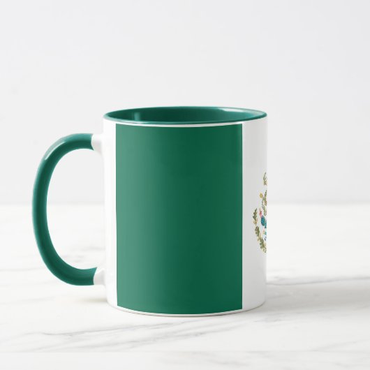 Schwarze Combo-Tasse mit mexikanischer Flagge Tasse (Links)