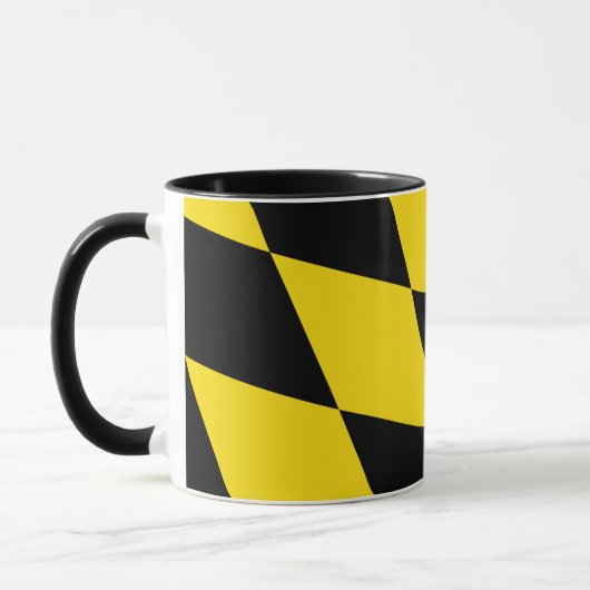 Schwarze Combo-Tasse mit Münchner Flagge, Bayern Tasse (Links)