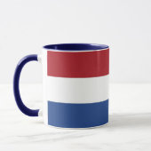 Schwarze Combo-Tasse mit niederländischer Flagge Tasse (Links)